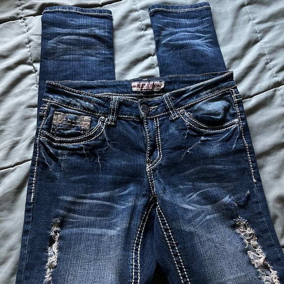 Buzz Jeans Denim - Buzz Blue Distressed Jeans
